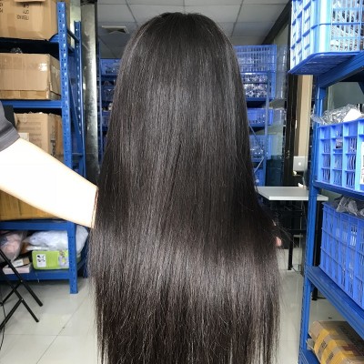 Grade 10A 100% virgin human hair straight lace wig with Brazilian hair wholesale