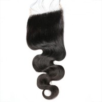 100% virgin human hair body wave HD 5x5 closure factory price for Brazilian hair