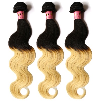 top quality hair weaving 100% human hair, blonde body wave extensions