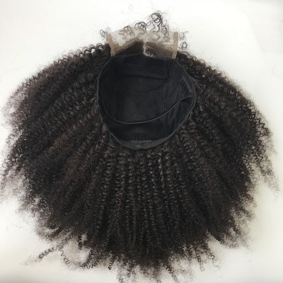 Virgin human Hair Products Cheap Brazilian kinky curly Lace closure Wigs